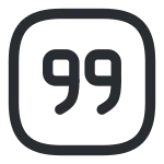 Quote Up Square SVG Icon